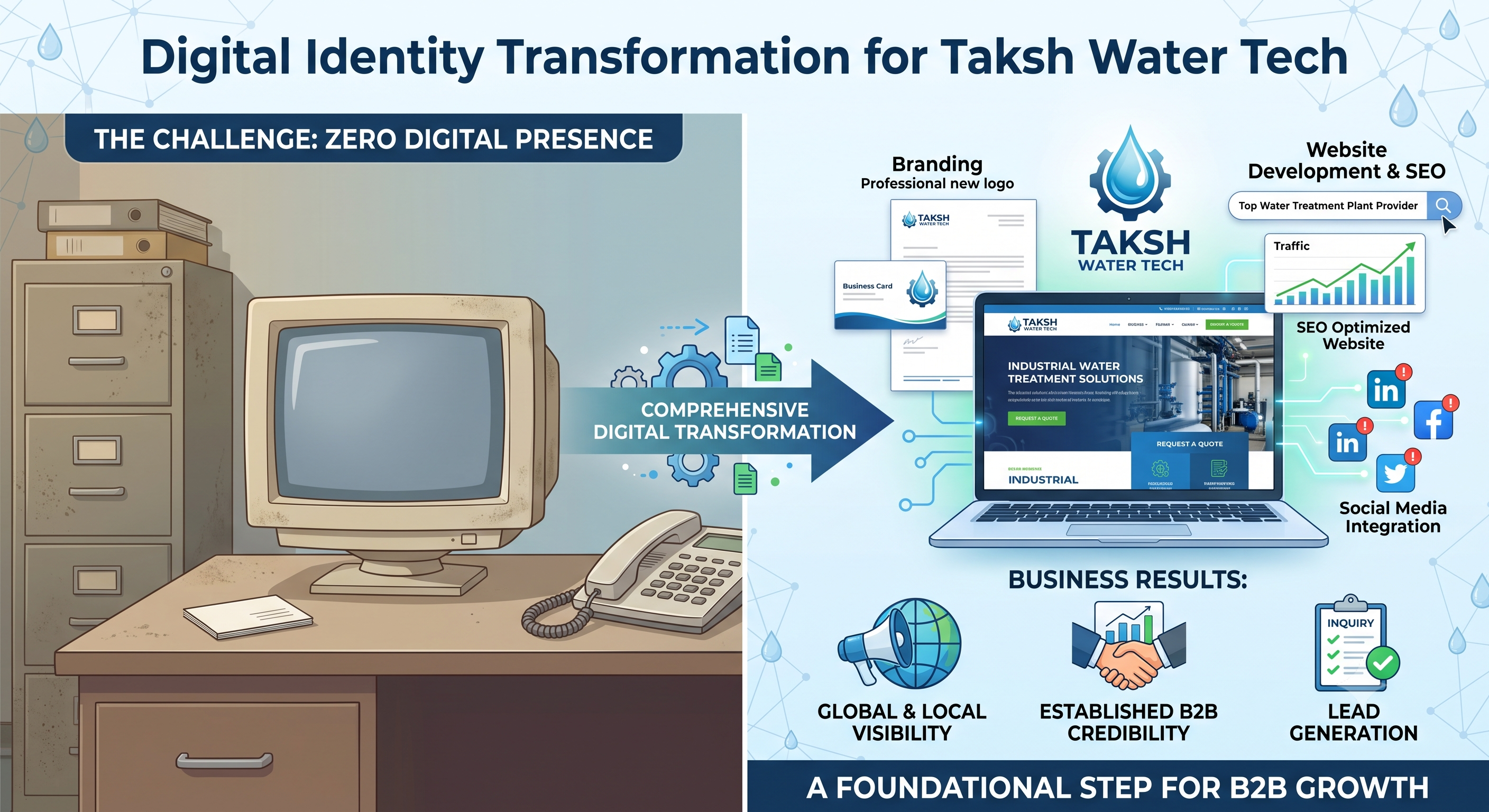 Establishing a Digital Identity for Taksh Water Tech case study